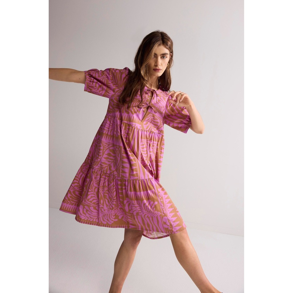 SUMMUM‎ Dress two tone print cyclaam nwt medium cotton